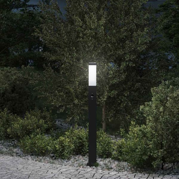 Pollare med sensor 80 cm svart IP44