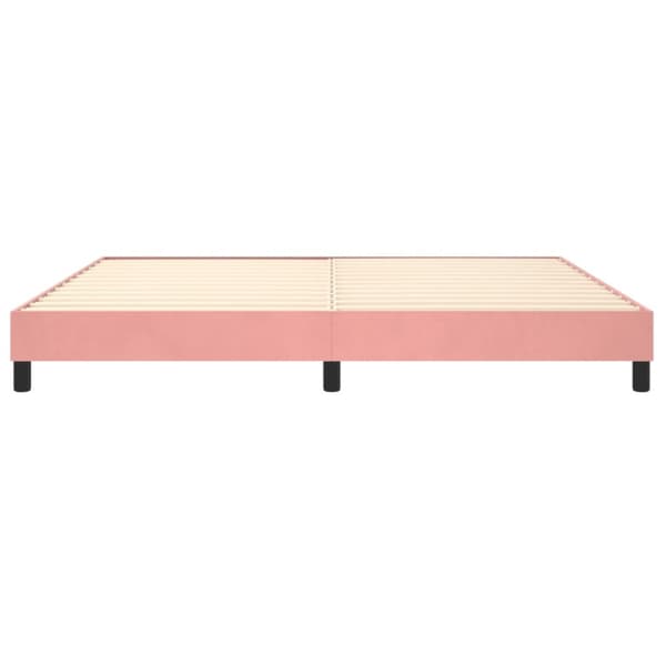 Boxspring-sängram rosa 200x200 cm sammet