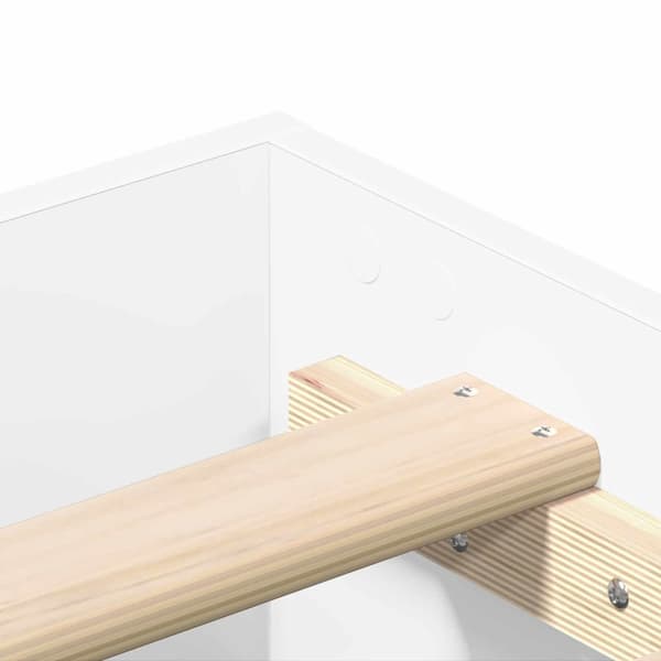 Sängram Vit 80 x 200 cm Konstruerat trä