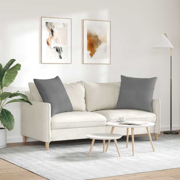 Sofakuddar 2 pcs Mörkgrå 60 x 60 cm tyg