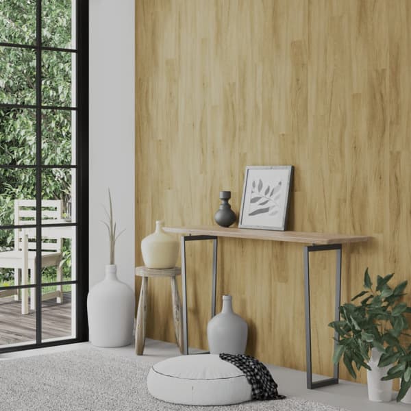 Väggpaneler träimitation brun PVC 2,06 m²