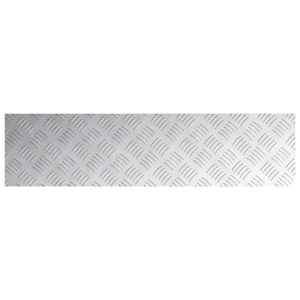 Trappsteg Rektangulär 4 pcs Silver 100 x 25 cm Aluminium