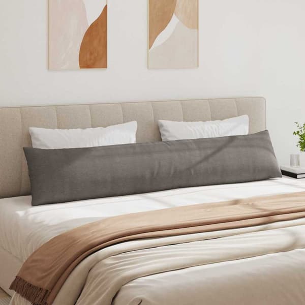 Sofakuddar 2 pcs Ljusgrå 200 x 40 cm Kordread tyg