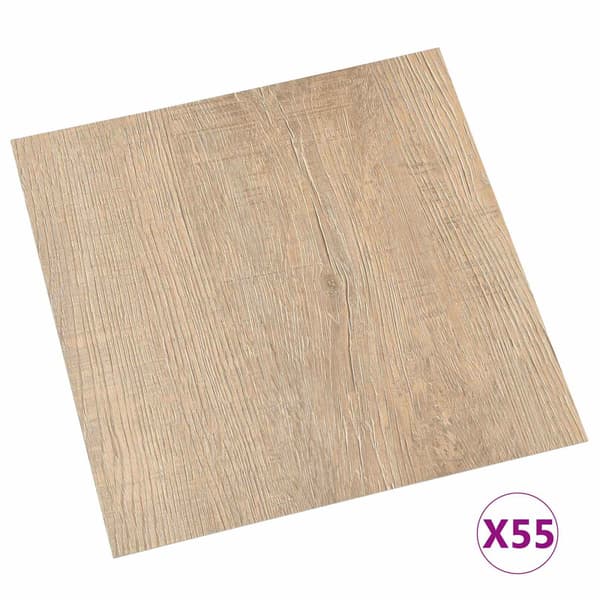 Golvplankor 55 pcs Brun 5,11 m² PVC