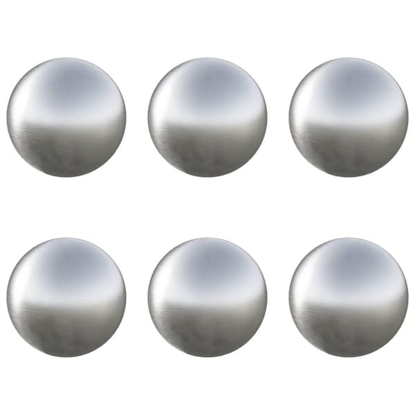 Borstad Boll 6 st Ø 7,5 cm Silver Rostfritt stål 201