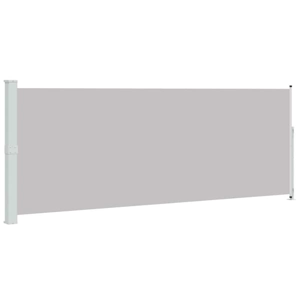 Infällbar sidomarkis 180x500 cm grå