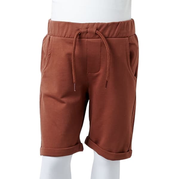 Barnshorts med snöre brun 128