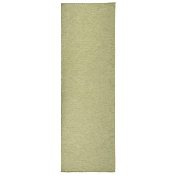 Utomhusmatta plattvävd 80x250 cm grön