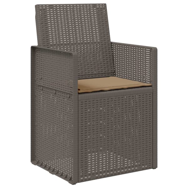 Trädgårdsmatstolar 2 pcs Ljusgrå och Taupe PP