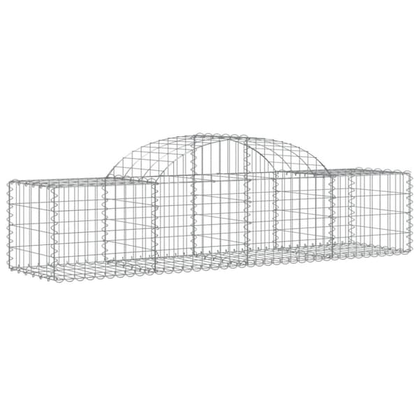 Gabion bågformad 200x50x40/60 cm galvaniserat järn