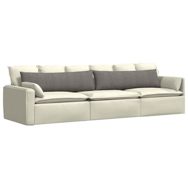 Sofakuddar 2 pcs Ljusgrå 145 x 40 cm Kordread tyg