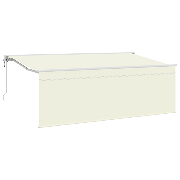 Utfällbar markis Kräm 400 x 200 cm Polyester och aluminium
