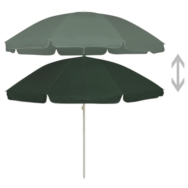 Strandparasoll grön 240 cm