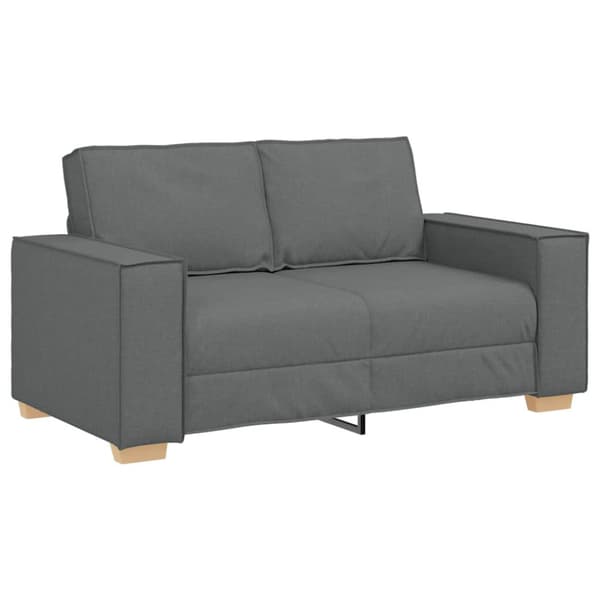 2-sitssoffa mörkgrå 160x78x84 cm tyg
