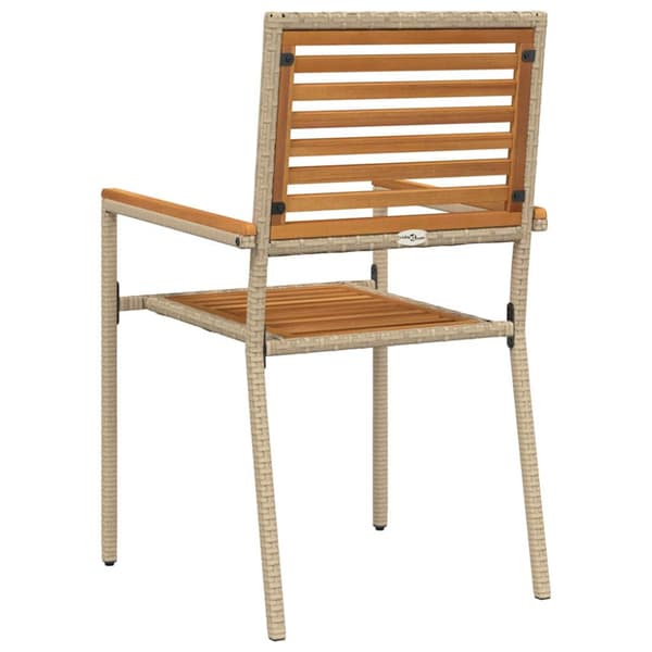 Trädgårds stapelbara stolar 4 pcs Brun och beige