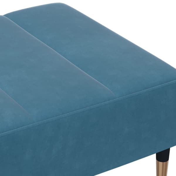 Fotpall Blå 77x55x31 cm sammet