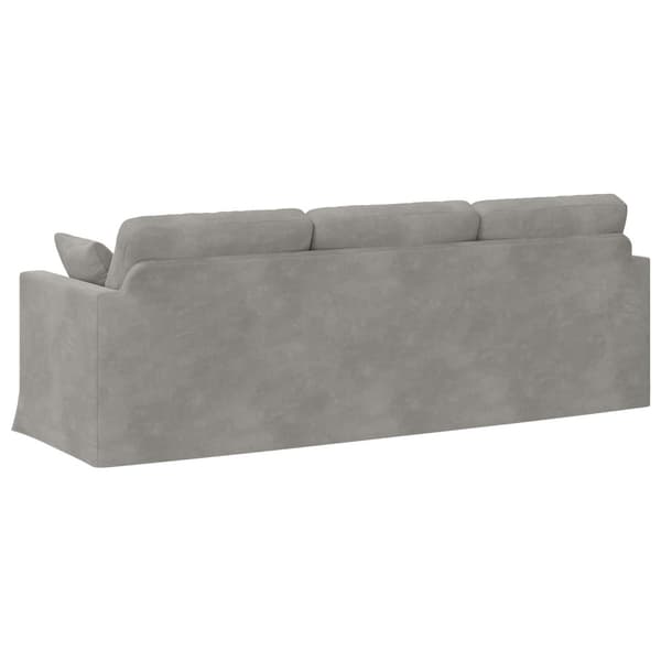 Soffa Ljusgrå 228 x 78 x 80 cm Sammet