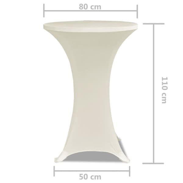Duk till ståbord Ø80 Stretch Creme 2-pack