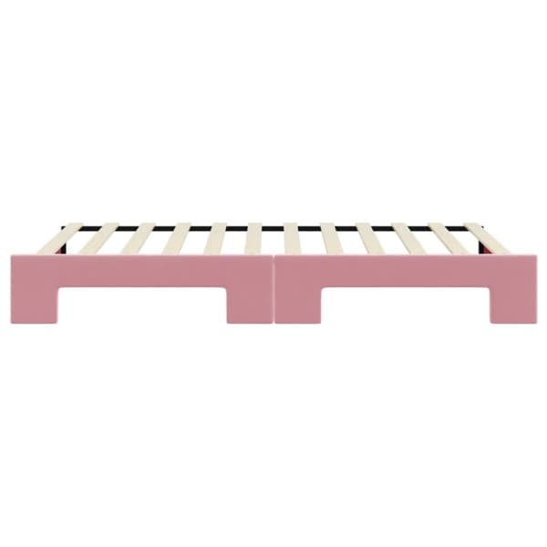 Dagbädd utdragbar rosa 90x200 cm sammet