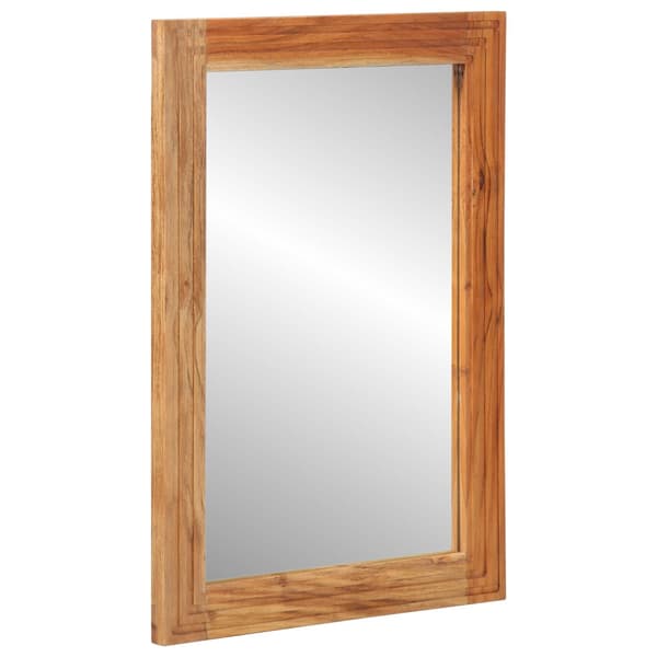 Badrumsspegel Brun 70 x 50 x 2.5 cm Glas och solid akaciaträ