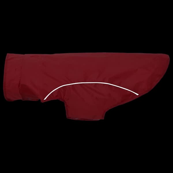 Regnrock för hundar med reflexer polyester röd 2XL