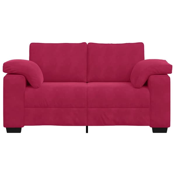 Tvåsitssoffa vinröd 160x77x82 cm sammet