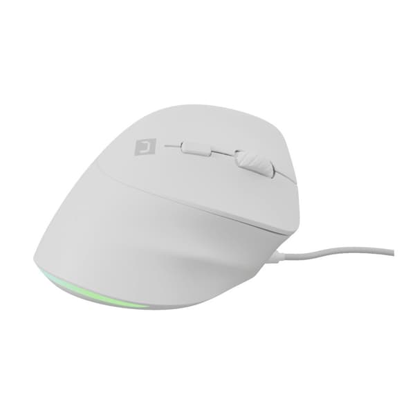 Natec CRAKE 2 PRO - vertikal mus - USB - vit