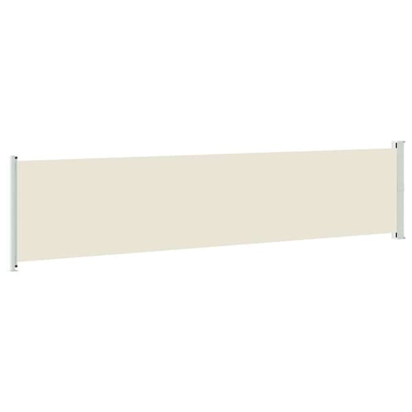 Infällbar sidomarkis 140x600 cm gräddvit