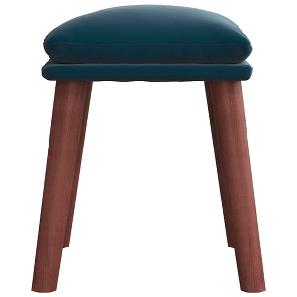 Fotpall blå 45x29,5x35 cm sammet