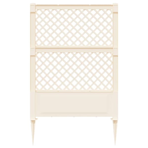 Trellis med spik Vit 99 x 6 x 165 cm PP