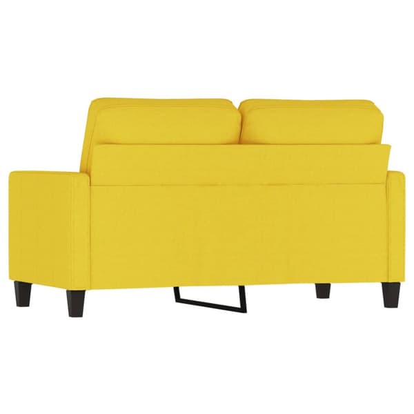 2-sitssoffa ljusggul 120 cm tyg