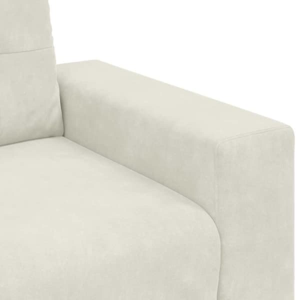 Tvåsitssoffa krämfärgad 180x77x82 cm sammet