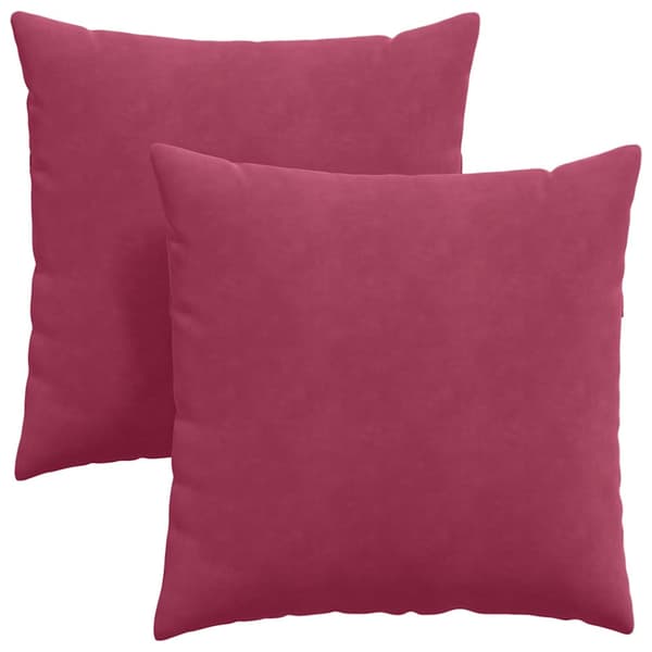 Sofakuddar 2 pcs Vinröd 80 x 80 cm Kordread tyg