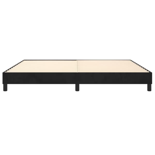 Boxspring-sängram svart 200x200 cm sammet