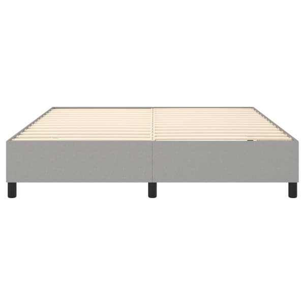 Boxspring-sängram ljusgrå 180x200 cm tyg