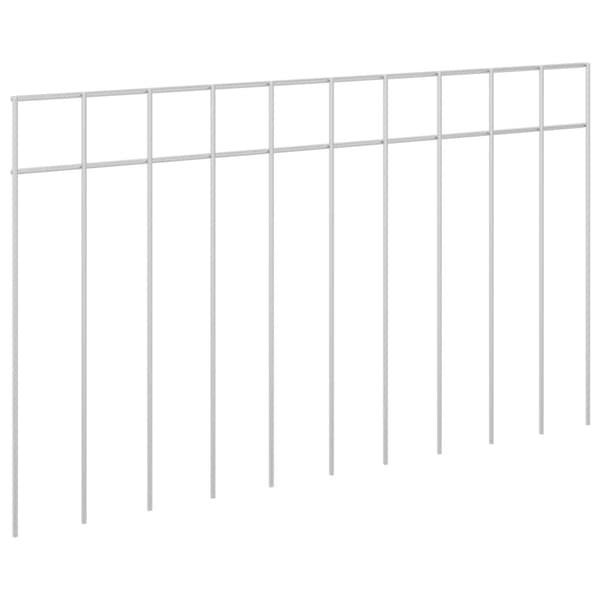 Trädgårdsstängselpanel 24 pcs Galvaniserat stål Silver