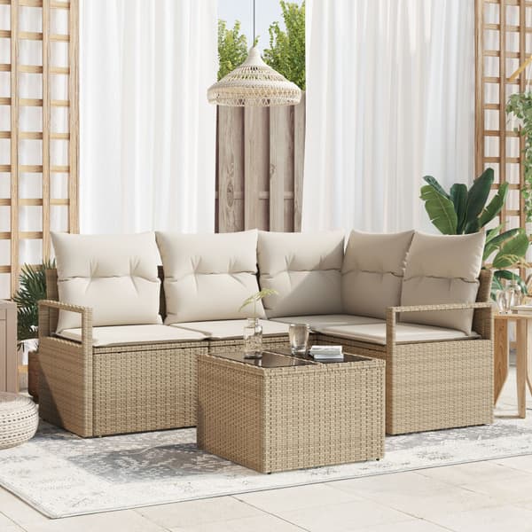 Soffset 5 st Beige konstrotting
