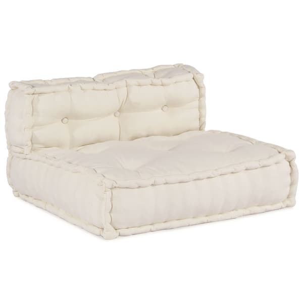 Modulsofa enhet 4 pcs Gräddvit Tyg