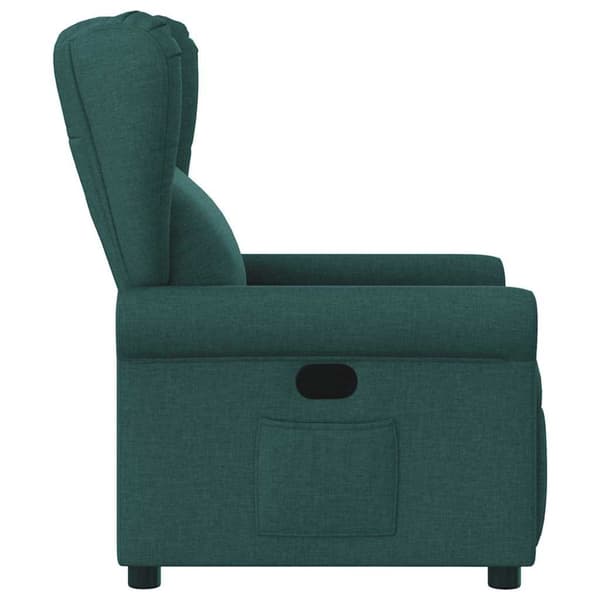 Reclinerfåtölj mörkgrön tyg