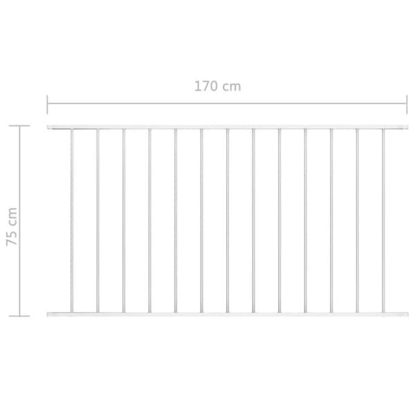 Staketpanel Woerden pulverlackerad stål 1,7x0,75 m vit