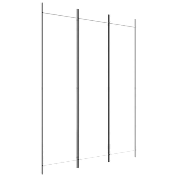 Rumsavdelare 3 paneler vit 150x200 cm tyg