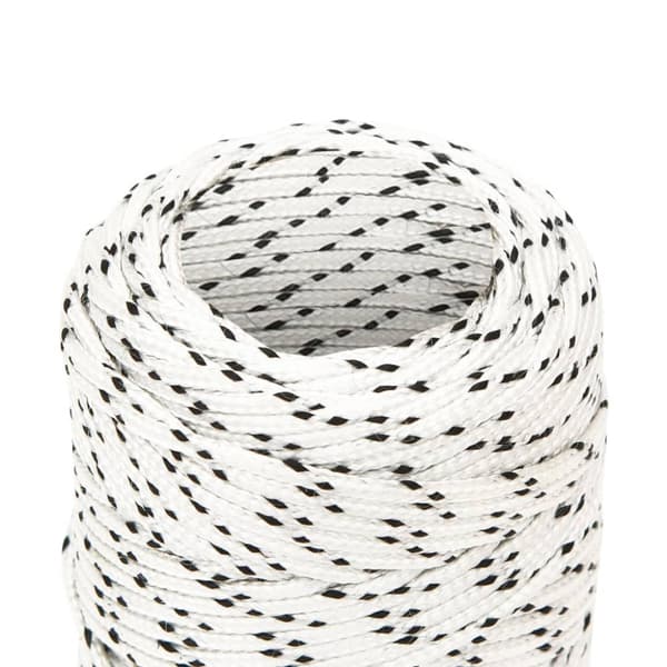 Båtlina flätad vit 2 mm x 50 m polyester