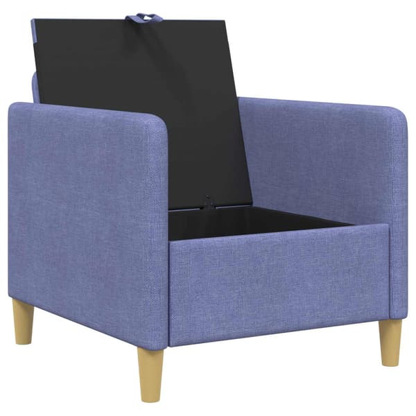 Soffa med förvaring Jeansblå 72 x 78 x 87 cm Polyester
