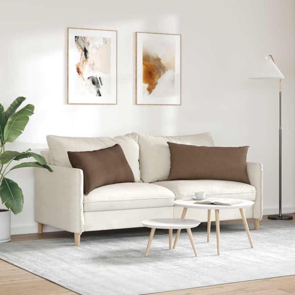 Sofakuddar 2 pcs Brun 80 x 40 cm tyg