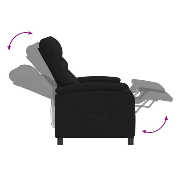Recliner Svart Tyg