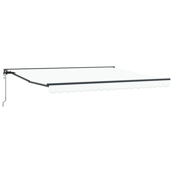 Markisram Vit 400 × 300 cm Polyester med PU-beläggning