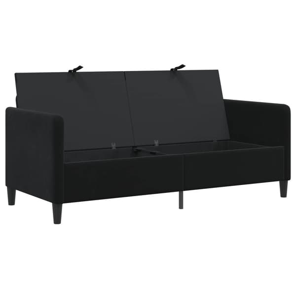 Soffa med förvaring Svart 172 x 78 x 87 cm Polyester