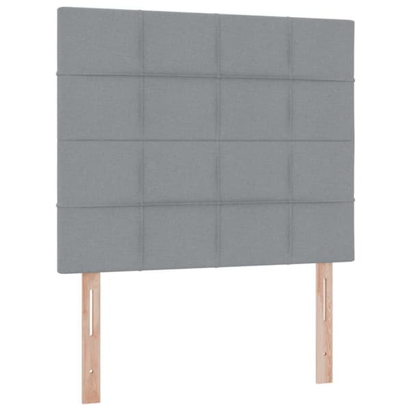 Förvaringssäng med LED med led Ljusgrå 120 x 200 cm Polyester