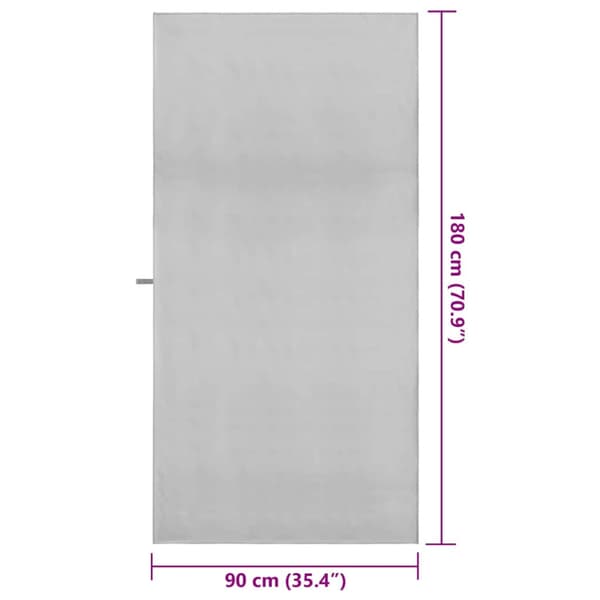 Sporthanddukar 2 pcs Grå 180 x 90 cm Polyester och polyamid