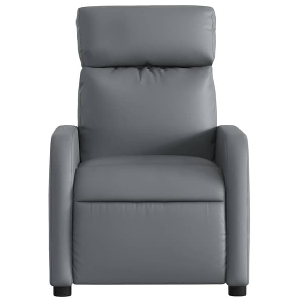 Massagefåtölj grå konstläder